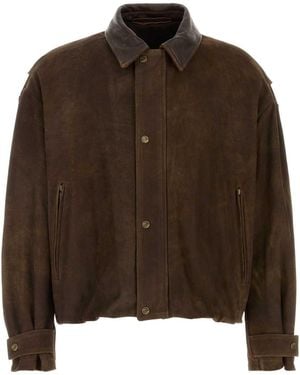 SANTORO Suede Jacket - Brown