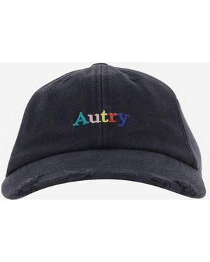 Autry Cotton Baseball Cap With Logo - Blue