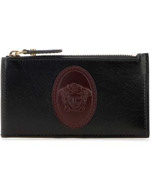 Versace Leather Card Holder - Black