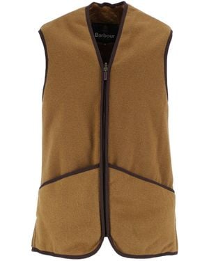 Barbour Warm Pile Weste mit Reißverschluss - Grün