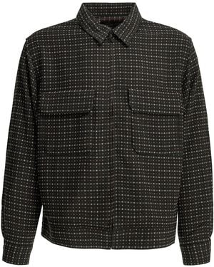 Needles Dobby Square Rayon Polyester Lightweight Jacket - Black