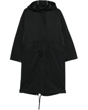 Closed Cotton And Nylon Parka Coat - Black