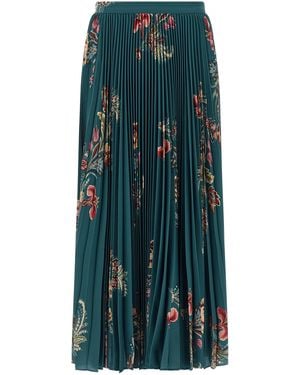 Etro Pleated Skirt - Green