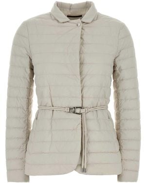 Moorer Chalk Nylon Blend Lanzada Down Jacket - White