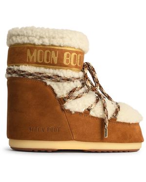 Moonboot Moon Boot 'icono' en beige shearling - Marrón