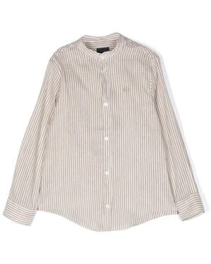 Fay Ml Striped Shirt - White