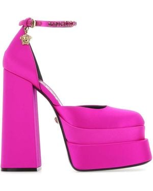 Versace Medusa Aevitas Double Platform Pumps - Pink