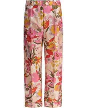 Max Mara Pantaloni A Gamba Larga Leda - Rosso