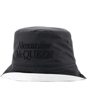 McQueen Niedriger Eimer Hut Alexander Mc Königin Polyester Schwarz/Weiß
