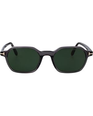 Tom Ford Geometrical Sunglasses Ft1301 20 N - Green