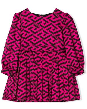 Versace "Greca Allover" Dress - Red