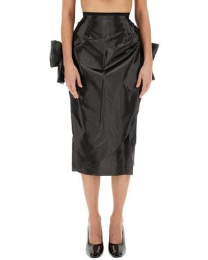 Maison Margiela Skirt With Bow - Black