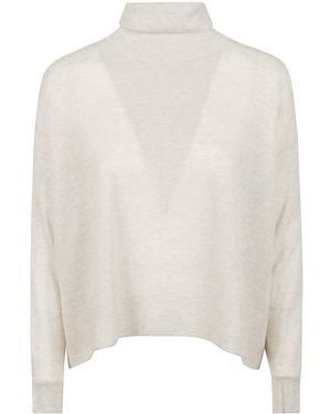 C.t. Plage Cashmere High Neck Sweater - White