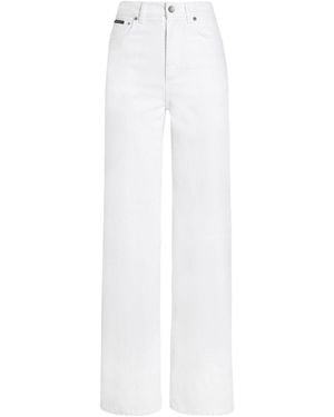 Dolce & Gabbana Vaqueros Acampanados De Denim - Blanco
