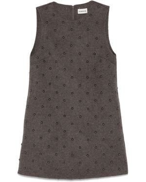 P.A.R.O.S.H. Bleak Stud-Embellished Dress - Gray
