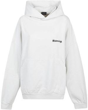 Balenciaga BB Corp Cotton Hoodie - Weiß