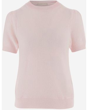 Allude Kasjmier Trui Met Korte Mouwen - Roze