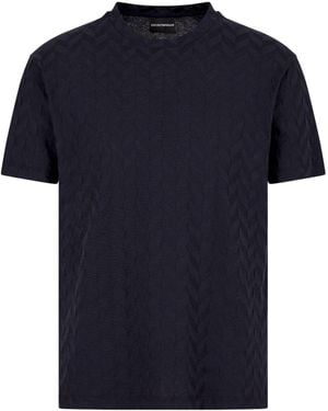 Emporio Armani Cotton T Shirt - Blue