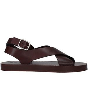 Loro Piana Sandalen Sumie Vrouw Lederen Bruin/chocolade