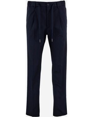 Tagliatore Stretch Cotton Trousers - Blue