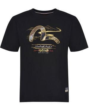 Evisu T Shirt Made Of Cotton - Black