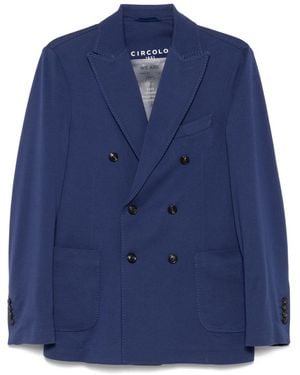 Circolo 1901 Cotton Double-Breasted Jacket - Blue