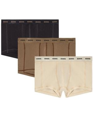 DIESEL 3-Pack Boxer Shorts With Logo - Black