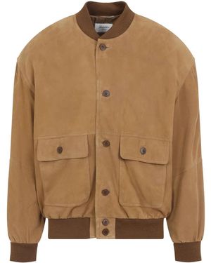 Saint Laurent Suede Jacket - Brown