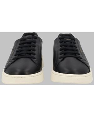 HUGO Leather Low-Top Sneakers - Black