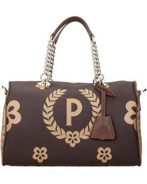 Pollini Borse A Mano Donna Pvc Marrone/Crema - Brown