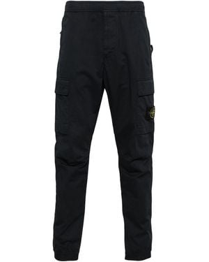 Stone Island Pantaloni Di Pietra Blu Blu - Nero