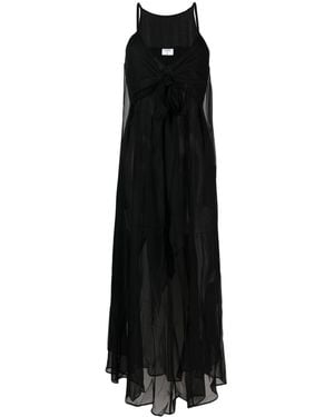 Filippa K Transparent Tie Detail Dress Clothing - Black