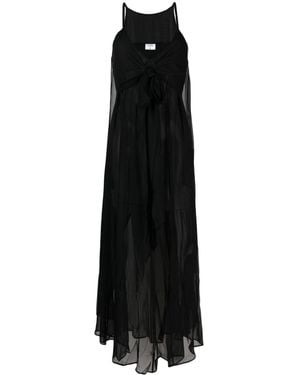 Filippa K Transparent Tie Detail Dress - Black
