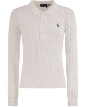 Polo Ralph Lauren Plained Katoenen Poloshirt - Wit