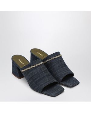 MARIA LUCA Messalina Denim Sandals - Blue