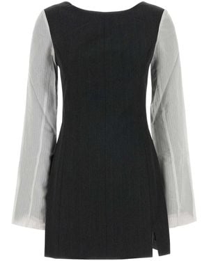 Our Legacy Embroidered Twill Mini Dress - Black