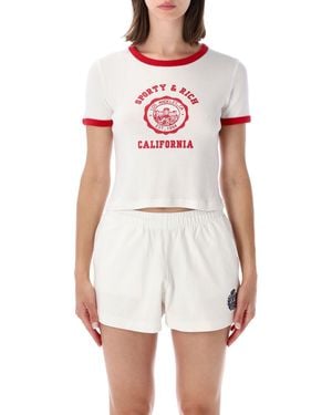 Sporty & Rich Sportliche und reichhaltige T-Shirts und Polos - Weiß
