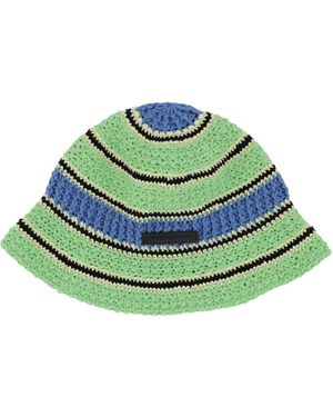 Stella McCartney Embroidered Crochet Hat - Green