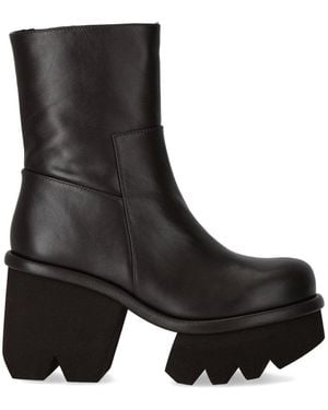 Paloma Barceló Hanne Ankle Boots With Chunky Rubber Sole And Zip Closure - Black