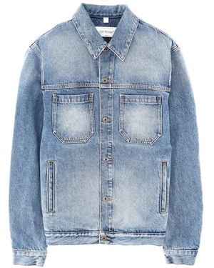 Off-White c/o Virgil Abloh Denim Jacket With Print - Blue