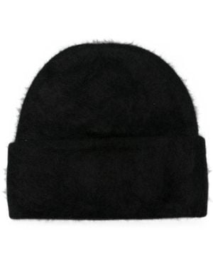 Soft Goat Wool Beanie - Black