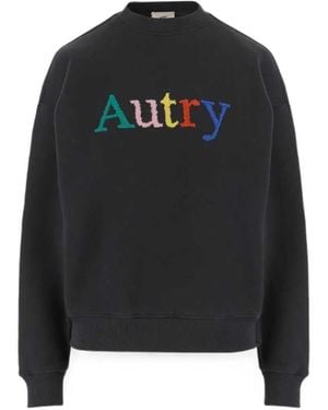 Autry Mehrfarbiges Logo-Sweatshirt - Schwarz
