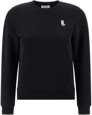 Maison Kitsuné 'lady Fox' Sweatshirt - Zwart