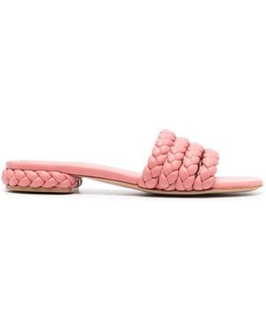 Gianvito Rossi Boemia Sandalen Van Gevlochten Leer - Roze