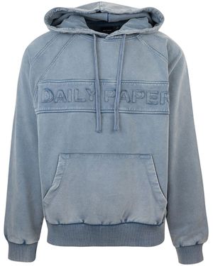 Daily Paper Paper Felpa Felpa Wet Weather Garment Wash - Bleu