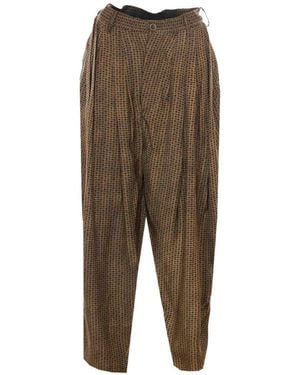 Uma Wang Priya Hose mit geometrischem Muster - Grün