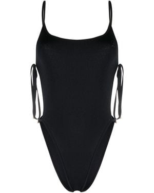 Blumarine Badpak Met Gestrikte Zijkant - Zwart