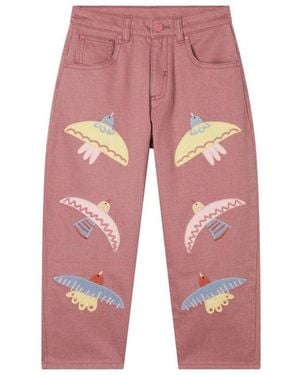 Stella McCartney Pants "Birds" - Red