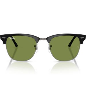 Ray-Ban Sonnenbrille Rb3016 601 S4 E Clubmaster Mattschwarz/Grün Unisex