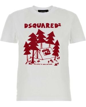 DSquared² D2 Logo-Print T-Shirt - White